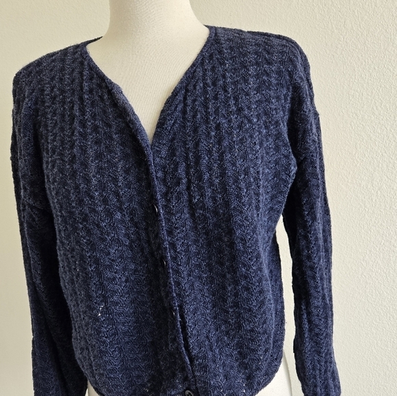 Mondala Crochet Open Front Cardigan size Medium - Picture 4 of 14